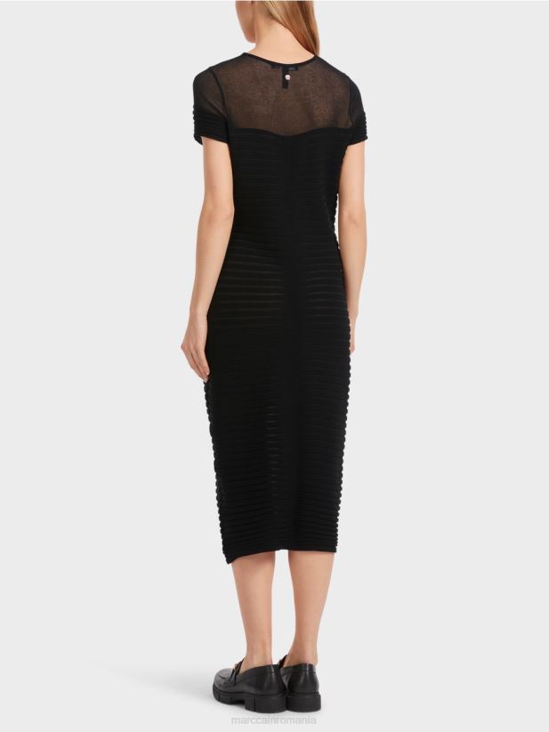 rochie „regândiți împreună” îmbrățișată Marc Cain negru îmbrăcăminte 4826HH10