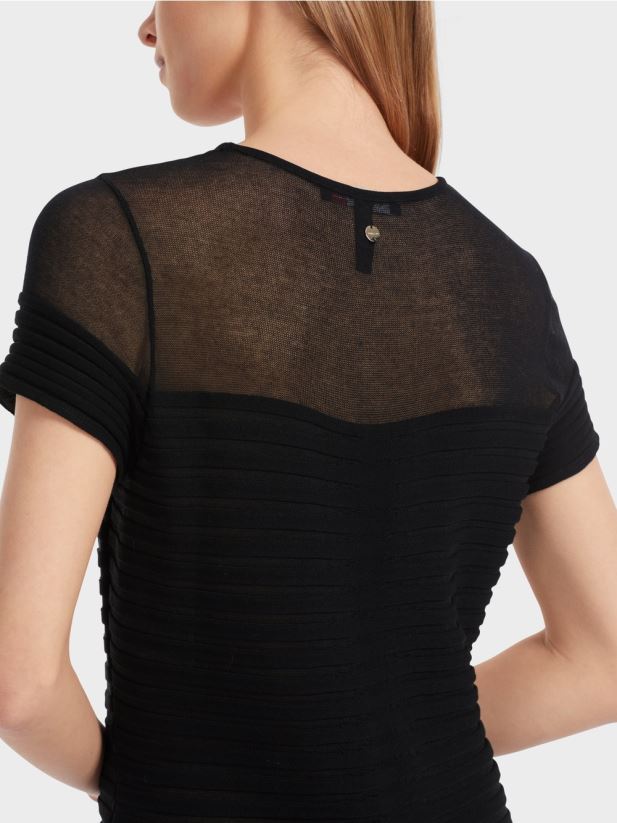 rochie „regândiți împreună” îmbrățișată Marc Cain negru îmbrăcăminte 4826HH10