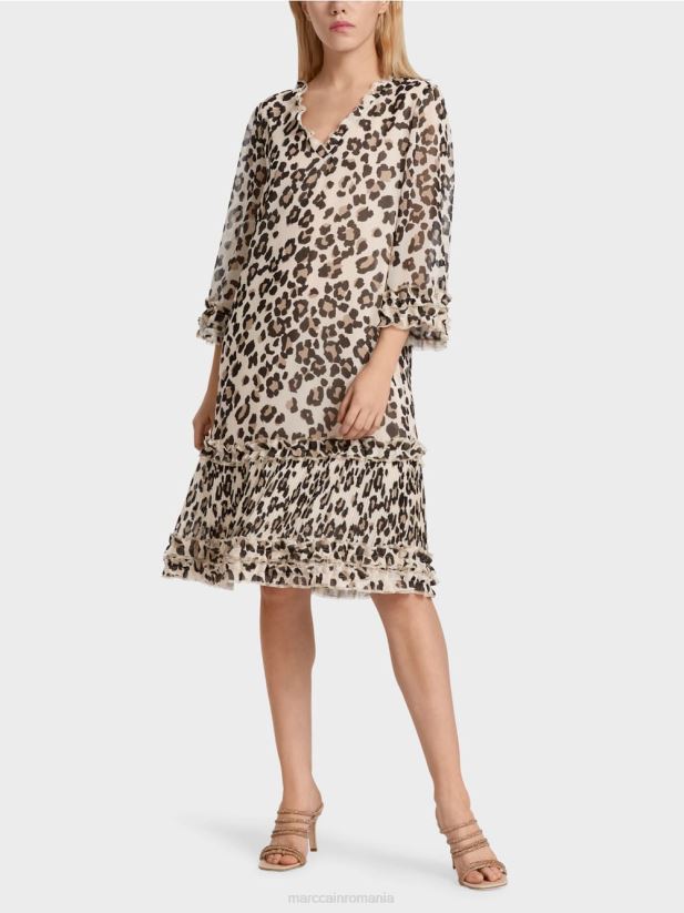 rochie scurta cu pliuri Marc Cain negru îmbrăcăminte 4826HH94