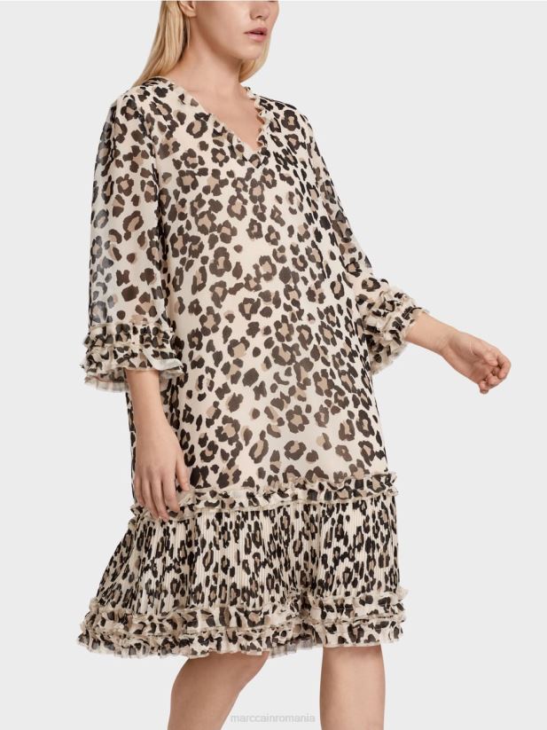 rochie scurta cu pliuri Marc Cain negru îmbrăcăminte 4826HH94