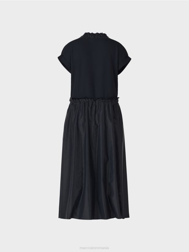 rochie simplă cu șnur Marc Cain albastru miezul nopții îmbrăcăminte 4826HH56