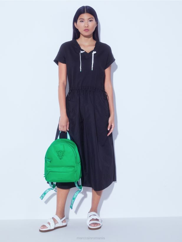 rochie simplă cu șnur Marc Cain albastru miezul nopții îmbrăcăminte 4826HH56