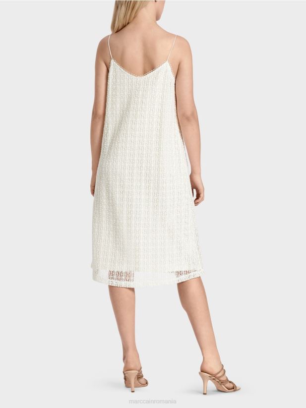rochie slip din dantelă Marc Cain aproape alb îmbrăcăminte 4826HH92