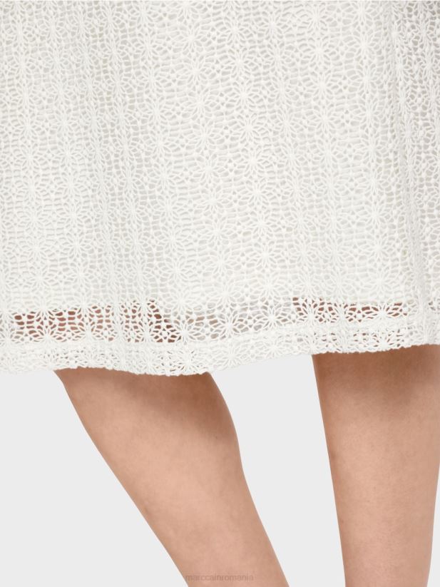 rochie slip din dantelă Marc Cain aproape alb îmbrăcăminte 4826HH92