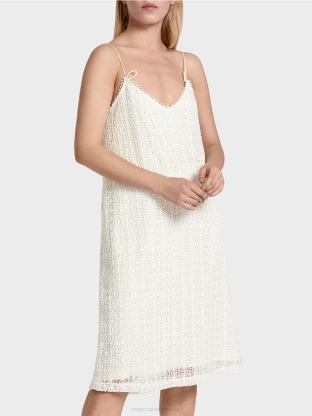 rochie slip din dantelă Marc Cain aproape alb îmbrăcăminte 4826HH92