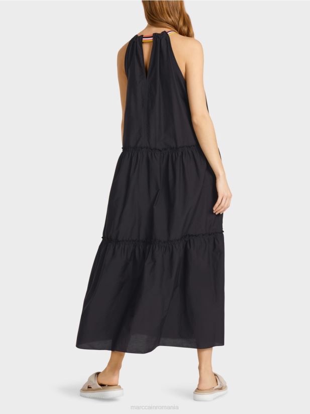 rochie sport cu mătase Marc Cain negru îmbrăcăminte 4826HH71