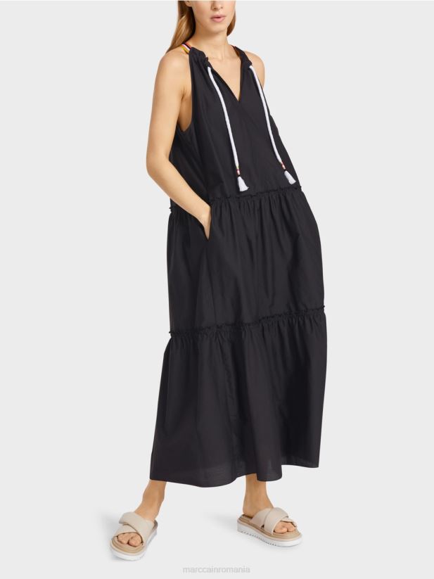 rochie sport cu mătase Marc Cain negru îmbrăcăminte 4826HH71