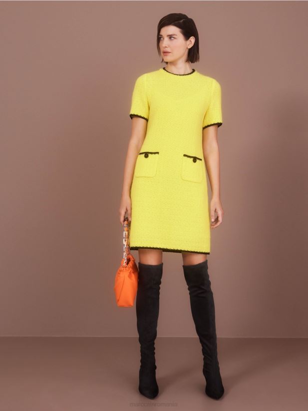 rochie sport tricotata in germania Marc Cain lămâie moale îmbrăcăminte 4826HH37
