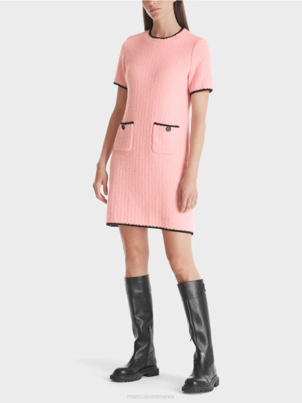 rochie sport tricotata in germania Marc Cain roz pudra moale îmbrăcăminte 4826HH36