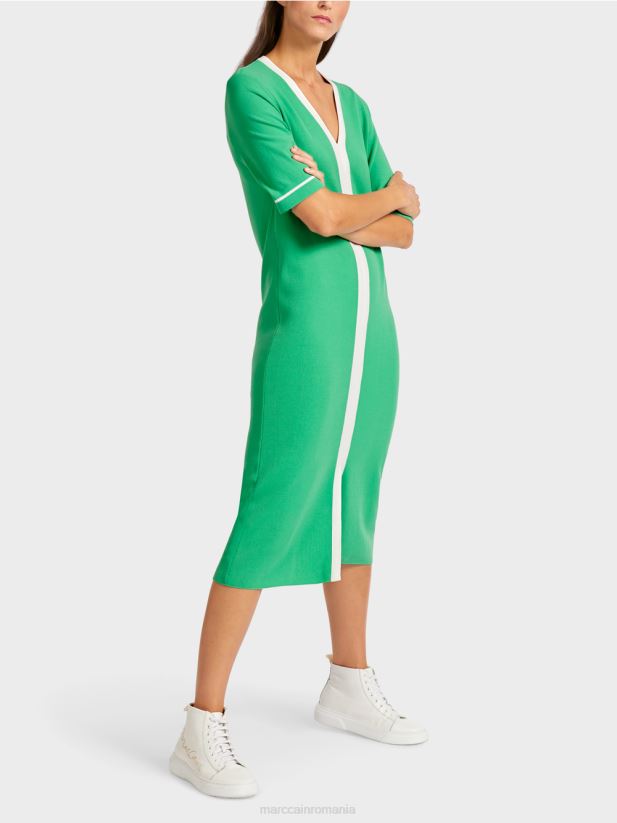 rochie tricotată „regândește împreună”. Marc Cain jad strălucitor îmbrăcăminte 4826HH109