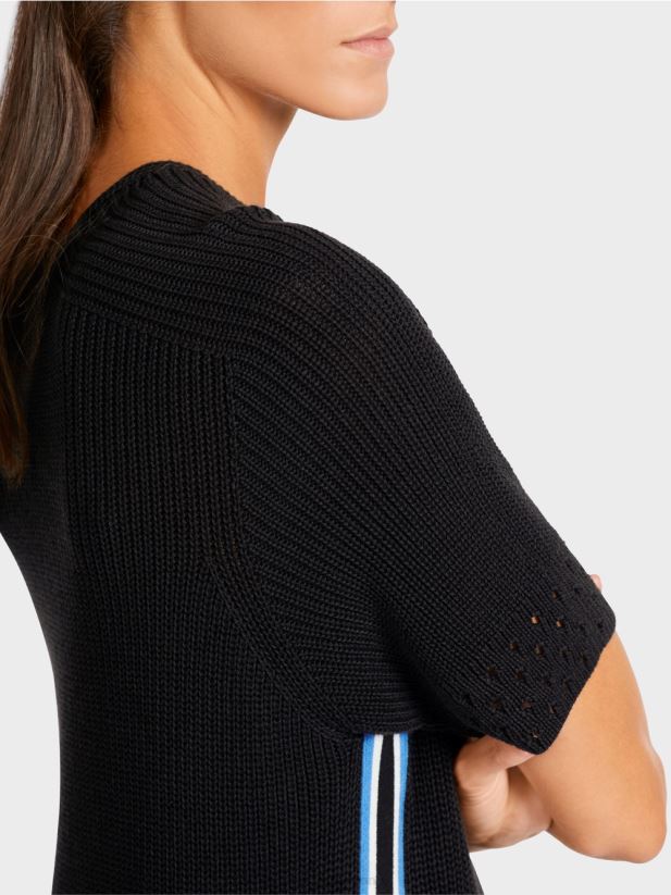 rochie \"tricotata in germania\" Marc Cain negru îmbrăcăminte 4826HH122