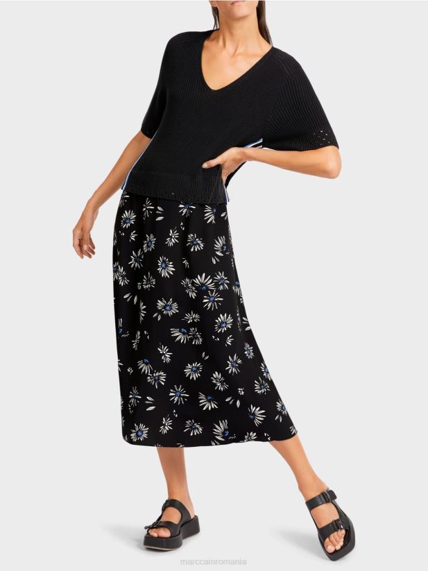 rochie \"tricotata in germania\" Marc Cain negru îmbrăcăminte 4826HH122