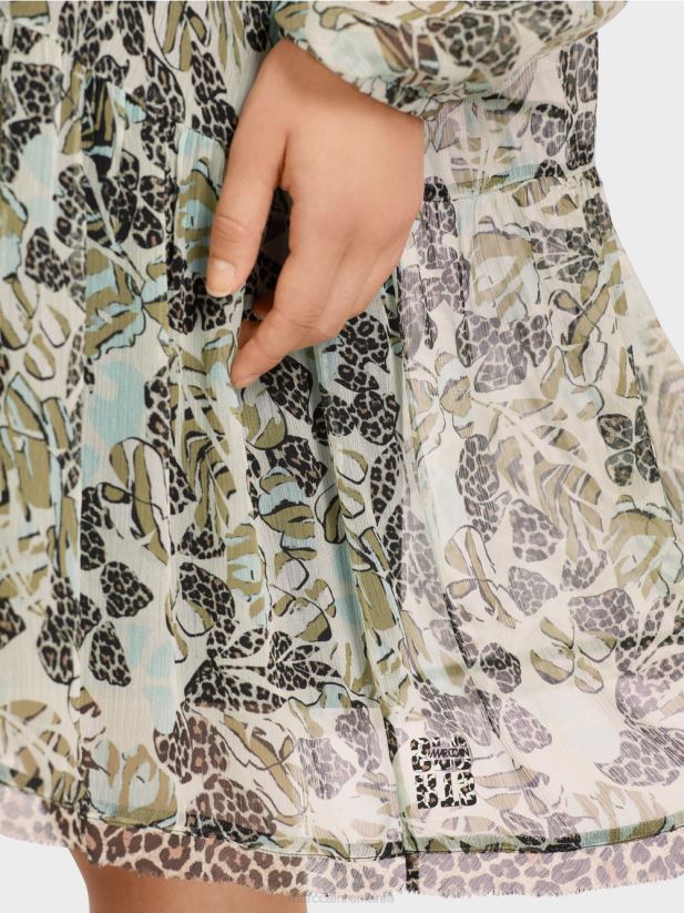 rochie ușoară din crep de viscoză Marc Cain luminator moale îmbrăcăminte 4826HH112