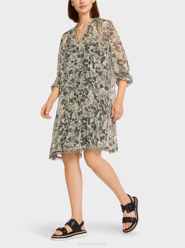 rochie ușoară din crep de viscoză Marc Cain luminator moale îmbrăcăminte 4826HH112