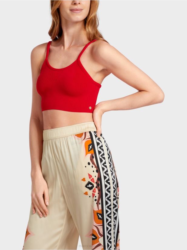 bustieră „regândește împreună”. Marc Cain rosu intens îmbrăcăminte 4826HH1133