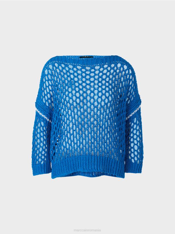 cardigan perforat tricotat in germania Marc Cain parașutist nou îmbrăcăminte 4826HH1127