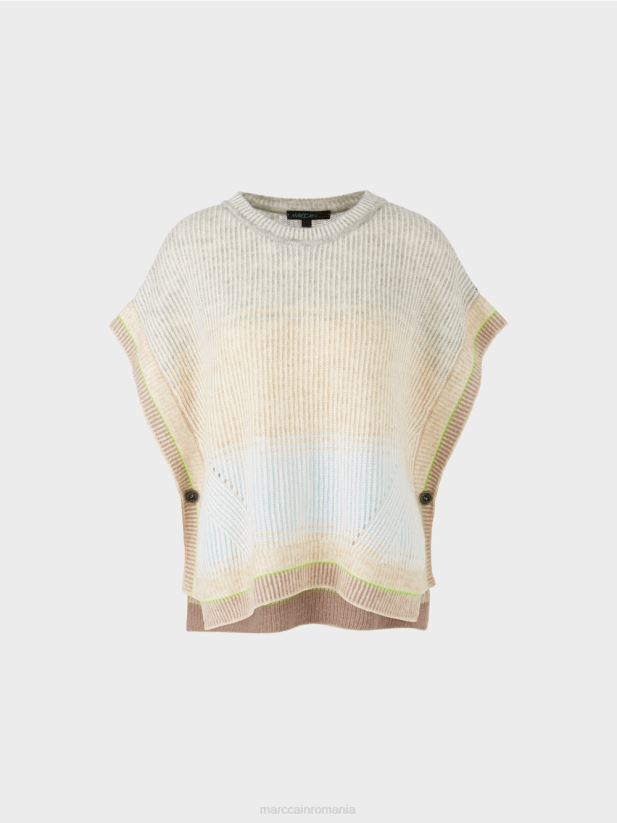 maiou tricotat in germania Marc Cain albastru pudra moale îmbrăcăminte 4826HH1100