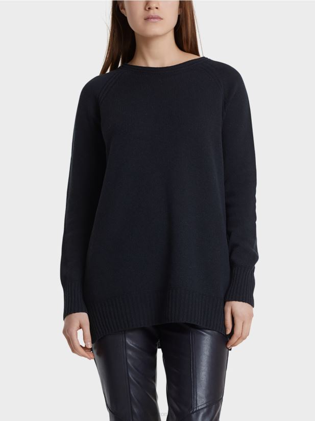 pulover 100% fabricat in germania Marc Cain albastru miezul nopții îmbrăcăminte 4826HH1217