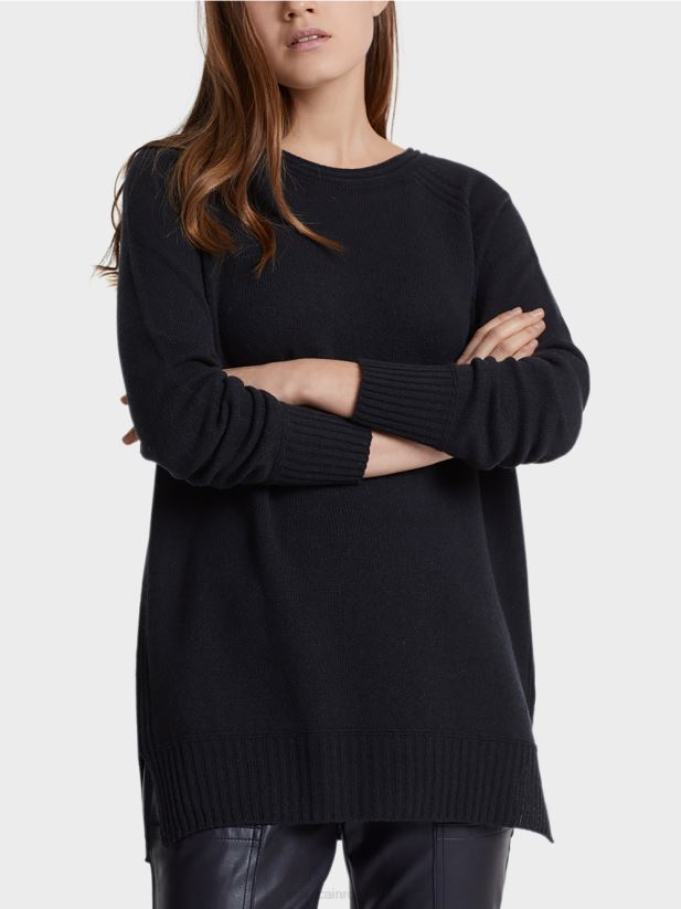 pulover 100% fabricat in germania Marc Cain albastru miezul nopții îmbrăcăminte 4826HH1217