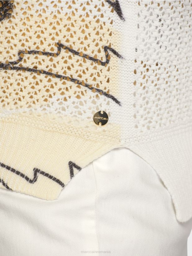 pulover 100% fabricat in germania Marc Cain nisip adânc îmbrăcăminte 4826HH1152