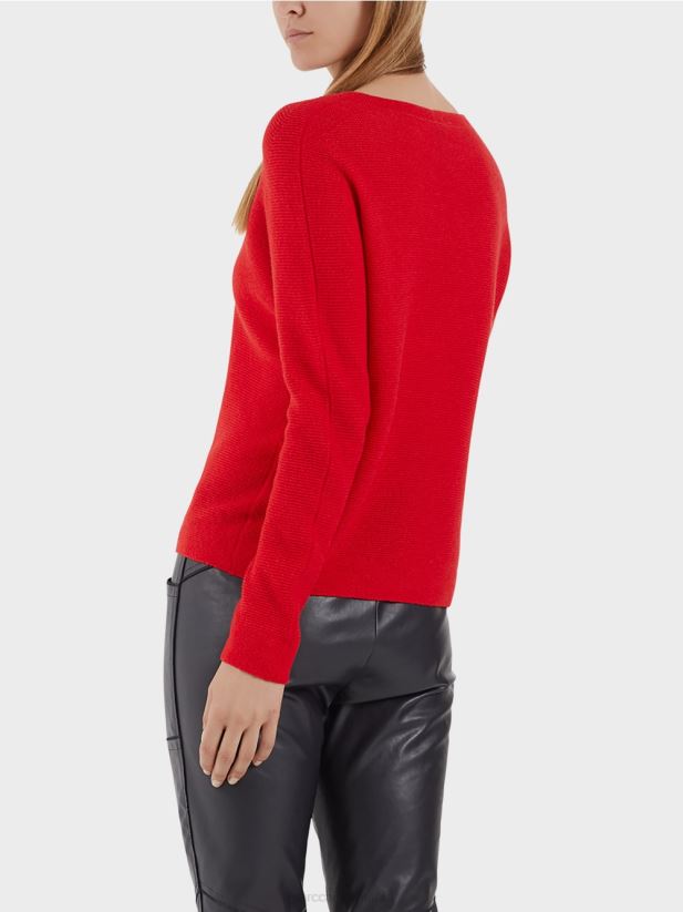 pulover 100% fabricat in germania Marc Cain stacojiu îmbrăcăminte 4826HH1215