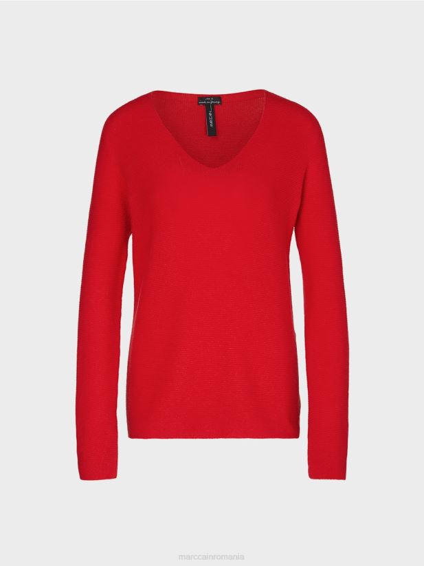 pulover 100% fabricat in germania Marc Cain stacojiu îmbrăcăminte 4826HH1215