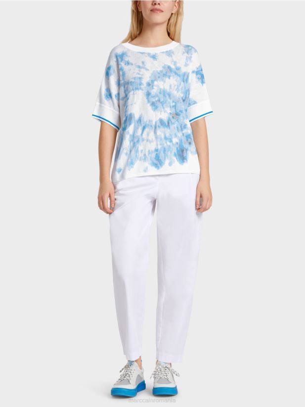 pulover batik tricotat in germania Marc Cain parașutist nou îmbrăcăminte 4826HH1128