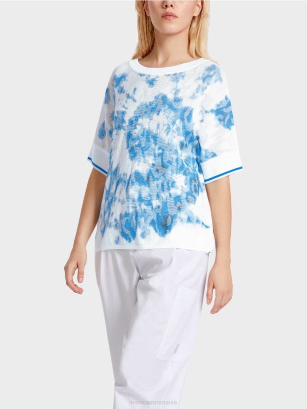 pulover batik tricotat in germania Marc Cain parașutist nou îmbrăcăminte 4826HH1128