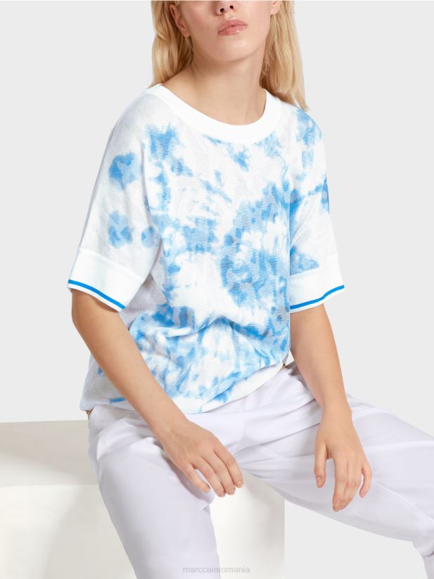 pulover batik tricotat in germania Marc Cain parașutist nou îmbrăcăminte 4826HH1128