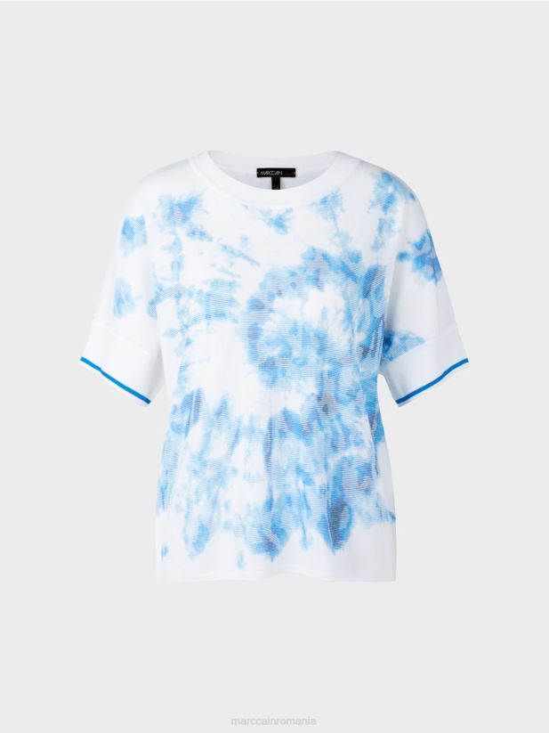 pulover batik tricotat in germania Marc Cain parașutist nou îmbrăcăminte 4826HH1128