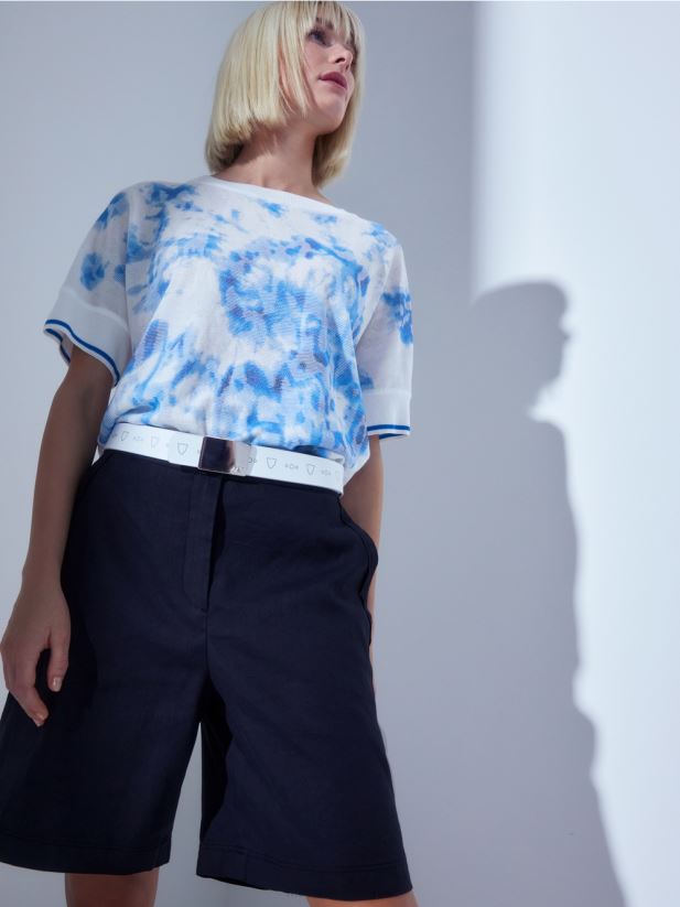 pulover batik tricotat in germania Marc Cain parașutist nou îmbrăcăminte 4826HH1128