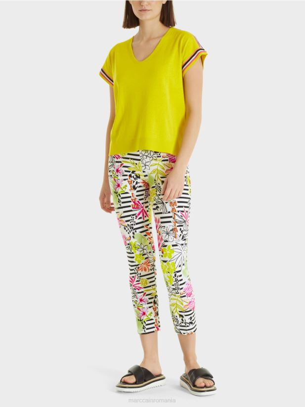 pulover casual tricotat cu decolteu in V Marc Cain var usor îmbrăcăminte 4826HH1137