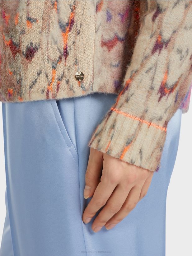pulover colorat tricotat in germania Marc Cain cer întunecat de vară îmbrăcăminte 4826HH1081