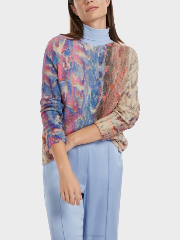 pulover colorat tricotat in germania Marc Cain cer întunecat de vară îmbrăcăminte 4826HH1081