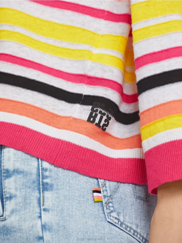 pulover cu dungi Marc Cain var usor îmbrăcăminte 4826HH1139