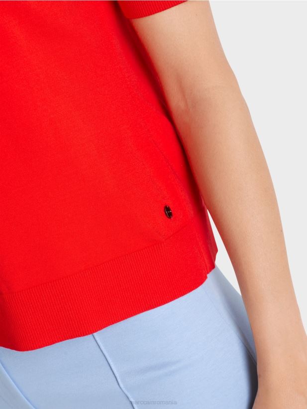 pulover cu mâneci scurte „rethink together”. Marc Cain campari îmbrăcăminte 4826HH1071