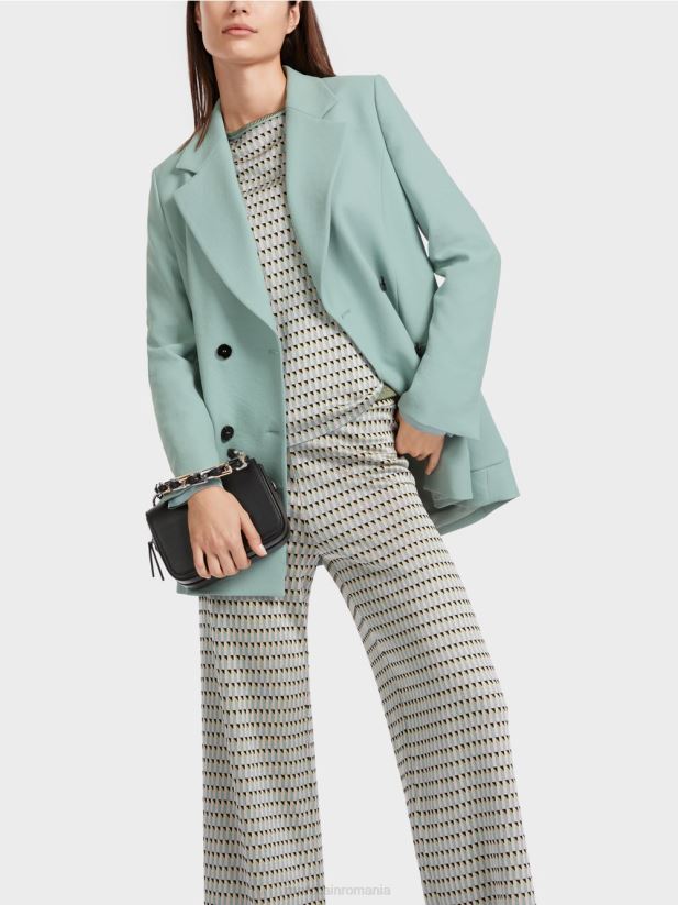 pulover cu model tricotat in germania Marc Cain albastru închis la cer îmbrăcăminte 4826HH1114