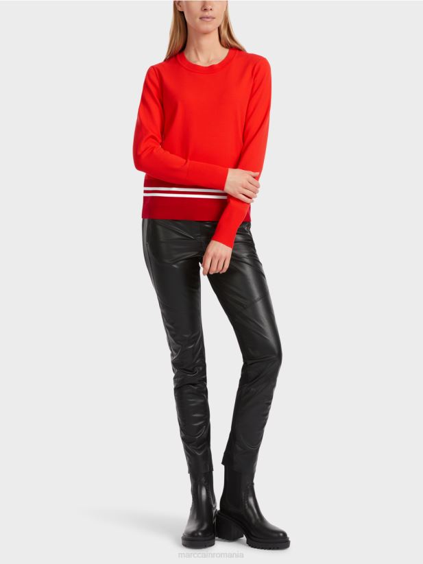 pulover din lână „regândiți împreună”. Marc Cain campari îmbrăcăminte 4826HH1048