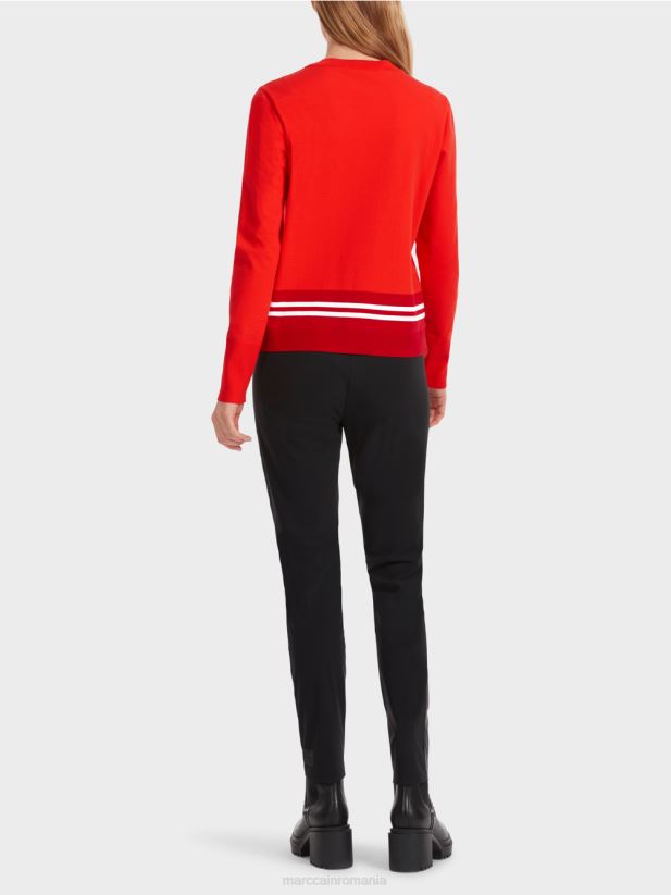 pulover din lână „regândiți împreună”. Marc Cain campari îmbrăcăminte 4826HH1048