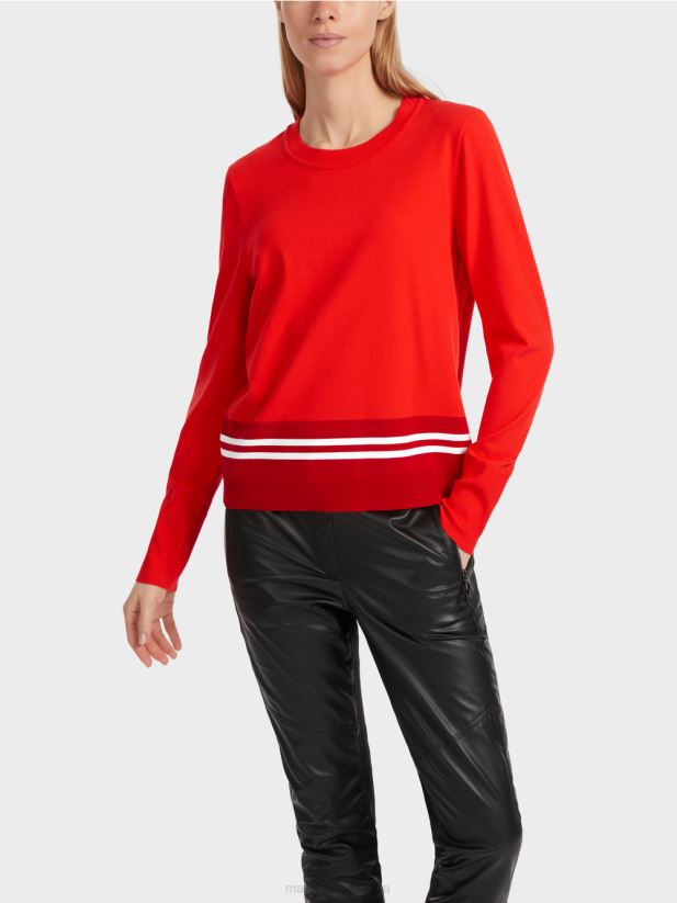 pulover din lână „regândiți împreună”. Marc Cain campari îmbrăcăminte 4826HH1048