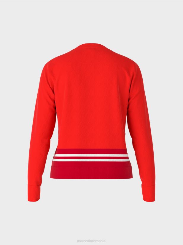 pulover din lână „regândiți împreună”. Marc Cain campari îmbrăcăminte 4826HH1048