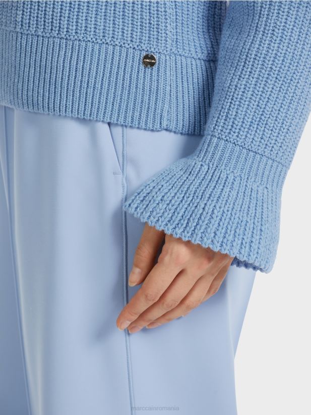 pulover elegant tricotat in germania Marc Cain cer întunecat de vară îmbrăcăminte 4826HH1085