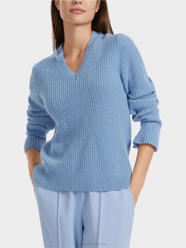 pulover elegant tricotat in germania Marc Cain cer întunecat de vară îmbrăcăminte 4826HH1085