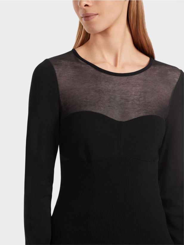 pulover extravagant „regândiți împreună”. Marc Cain negru îmbrăcăminte 4826HH1037