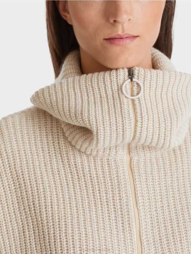 pulover fără mâneci tricotat în germania Marc Cain lapte de migdale îmbrăcăminte 4826HH1049