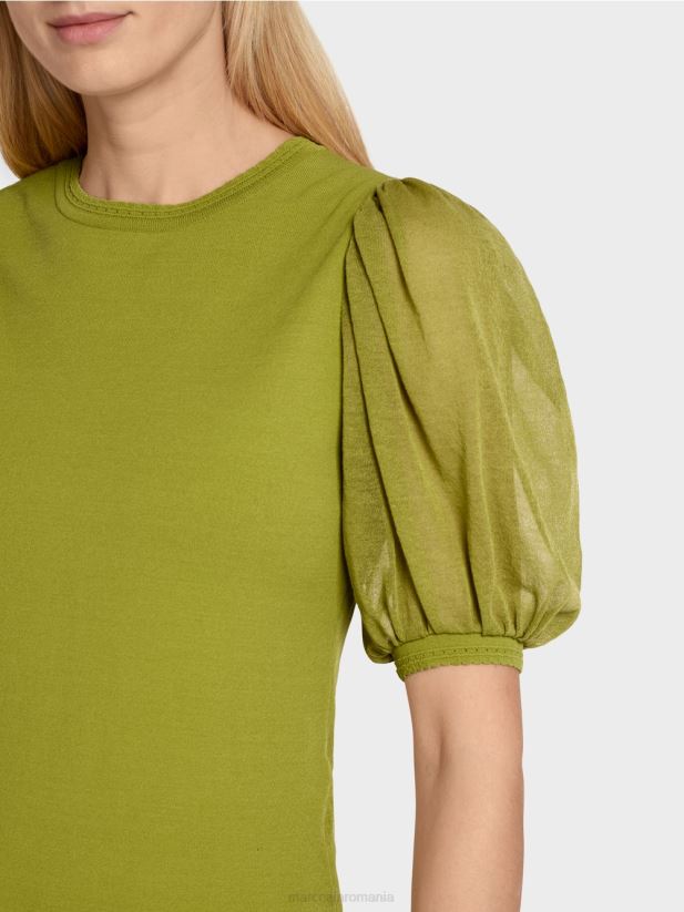 pulover feminin „regândește împreună”. Marc Cain verde oliv intens îmbrăcăminte 4826HH1145