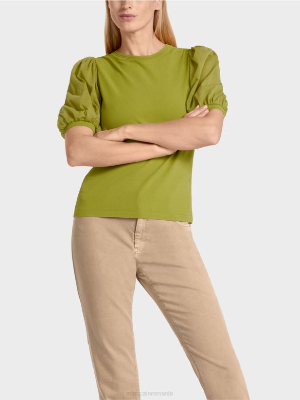 pulover feminin „regândește împreună”. Marc Cain verde oliv intens îmbrăcăminte 4826HH1145