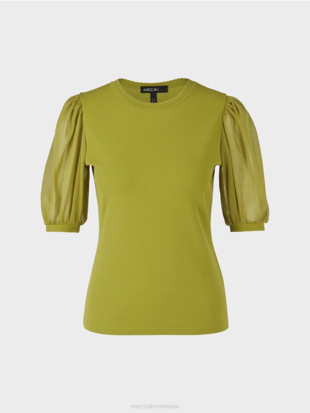 pulover feminin „regândește împreună”. Marc Cain verde oliv intens îmbrăcăminte 4826HH1145