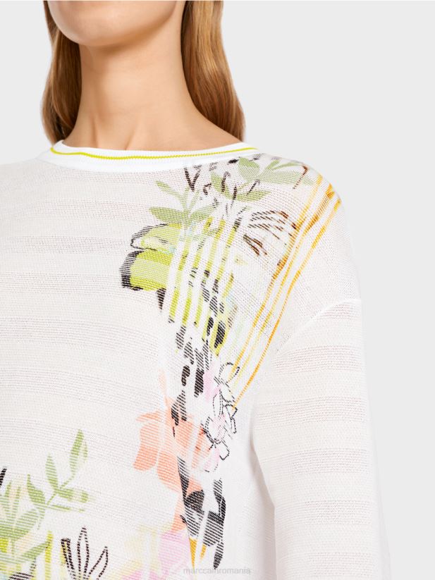 pulover floral \"tricotat in germania\" Marc Cain var usor îmbrăcăminte 4826HH1136
