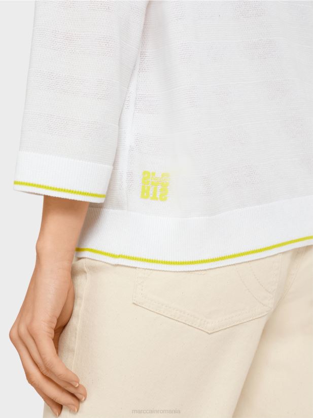 pulover floral \"tricotat in germania\" Marc Cain var usor îmbrăcăminte 4826HH1136